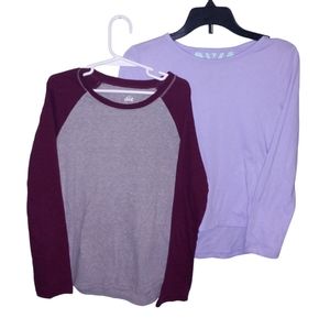 two 8-year-old girl's blouses from Old Navy and the other Justice